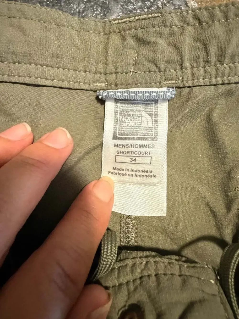 The North Face Men's Cargo Hiking Pants Olive Green Size 34 Short